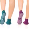 Rymora Pilates Socks With Grips Women Men - Non Slip Socks 2 Pairs - Yoga Socks Fall Prevention Dance Home Workout