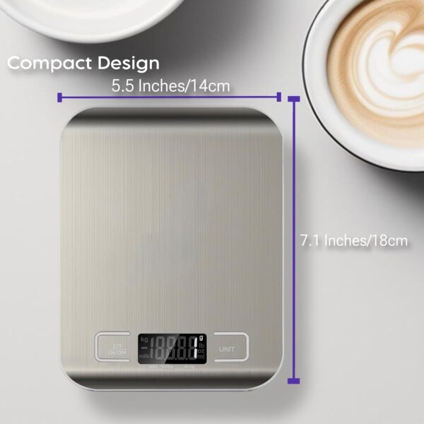 Maverick Digital Kitchen Scale – Accurate Grams & Ounces for Cooking, Baking, and Meal Prep – Great for Keto and Weight Management – Sturdy Stainless Steel with Easy-to-Read Digital Screen