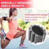 ADLIFE Adjustable Ankle Weights Exercise Weights for Women and Men 2 lbs Wearable Weighted Wrist Bangles, Arm Leg Weight Set (1 lb Each) for Aerobics,Yoga, Running, Home Gym Workout, Strength Training, Pool Exercise