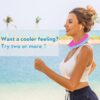 2PCS Neck Cooling Tube with Cold Insulated Bag,Neck Cooling Wraps,Reusable Ice Neck Ring Wearable Body Cooling Products for Summer Heat (Blue*2)