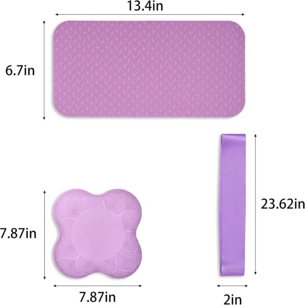 Yoga Knee Support Pad for Women Pilates Kneeling Cushion | Elbows Wrist Hands Head Foam Extra Thick Men Exercise Knees Pads Set of 6 Pieces