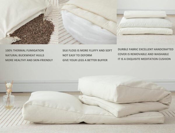 Meditation Cushion,Meditation Pillow and Zabuton 2-in-1 Portable Design(50 * 70CM).