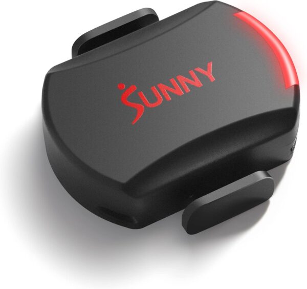 Sunny Health & Fitness 2-in-1 Advanced Cadence/RPM + Speed Sensor, Cadence Sensor Bluetooth ANT+ for Indoor/Outdoor Bikes, Magnet-Less Design for Outdoor Cycles, Exercise Bikes, and More - CB110S