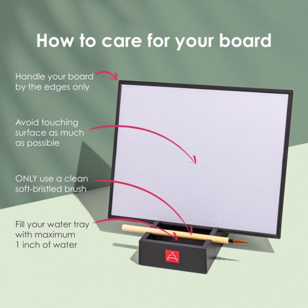 The Original Buddha Board Art Set: Water Painting w/ Bamboo Brush & Stand for Mindfulness Meditation – Inkless Drawing Board - Painting & Art Supplies – Ideal Relaxation Gifts for Women or Men