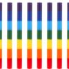 Mega Candles 10 pcs Unscented Multi Color Straight Taper Chakra Candles, Hand Poured Premium Wax Candle 12 Inch x 1 Inch, 100% Cotton Wick, Positive Healing Energy, Meditation, Relaxation, Reiki, Yoga