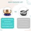 Ohm Store Tibetan Singing Bowl Set — Meditation Sound Bowl Handcrafted in Nepal for Yoga, Chakra Healing, Mindfulness, and Stress Relief — Unique Spiritual Gifts for Women and Men