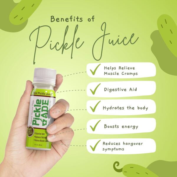 PickleAde Real Pickle Juice Shots with Turmeric, 3oz (12 Pack) | Electrolyte Pickle Juice Sports Drink | Kosher Pickle Shots | Pickle Brine for Muscle and Leg Cramp Relief