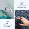Smart Ring - Health & Sleep Tracker, Continuous SpO2 & Heart Rate Monitor, Stress Management, NFC Wireless Charging, 6-Day Battery, Water-Resistant(IP68), iOS & Android Compatible (Silver, 9)