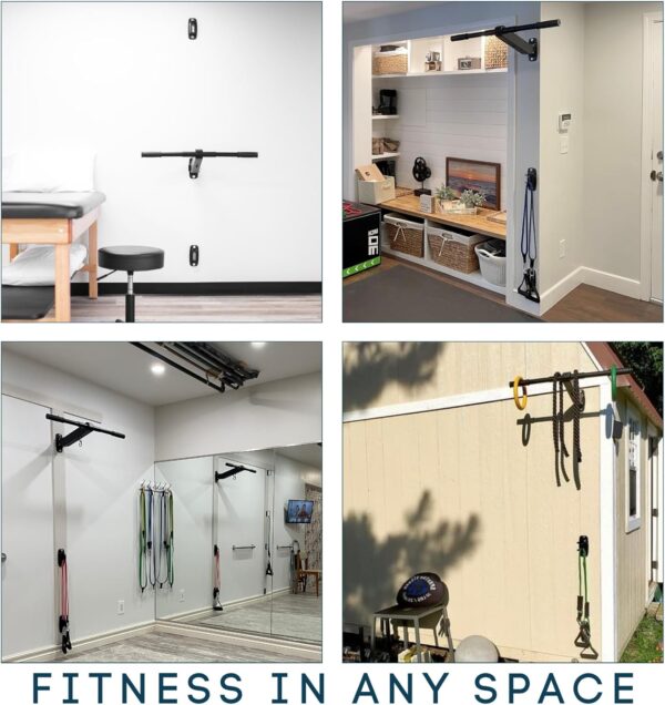 Multifunctional Wall Mounted Pull Up/Chin Up/Balance Bar/ & Nordic Curl For Home Gym Workout Strength Training Equipment; Wall Anchors, Handle Anchor & Hardware included; Bands (optional)