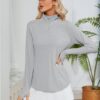 LOMON Women Long Sleeve Shirts Sun Protection 1/4 Zip Summer Quick Dry Hiking Shirts Quarter Zip Pullover for Women