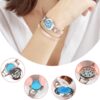 Gifts for Women - Mother‘s Day Gifts for Mom, Aromatherapy Essential Oil Diffuser Bracelet Gift Set, Xmas Christma s Gifts for Women, Birthday Gifts for Women, Mom, Best Friend, Sister, Wife, Gold