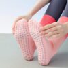 Pilates Girp Socks Cute Tie Dye Socks with Non Slip Grips for House Yoga Barre Hospital