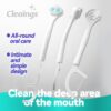cleaings® 15Pcs Mini Disposable Tongue Brushes with Cleaning Paste Beads and Floss Picks, Tongue Cleaners, Reduce Bad Breath, Tongue Scraper-Mix Flavor (Pack of 5)