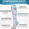 Bluemaple 6 Pack Copper Compression Socks for Women and Men Circulation-Best Support for Medical, Running,Nursing,Athletic