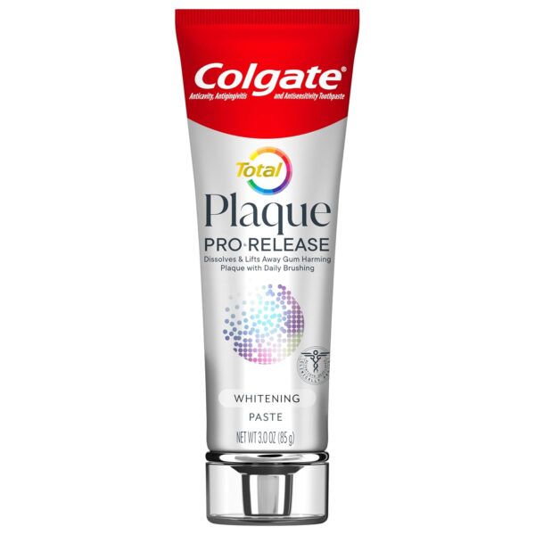 71a0N35whcL._SL1500_.jpg Colgate Total Plaque Pro Release Whitening Toothpaste, 2 Pack, 3.0 Oz Tubes