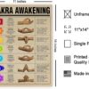 Poster Master Chakra Awakening Poster - Chakra Print - Meditation Art - Positive Body Energy Art - Gift for Men & Women - Decor for Bedroom, Living Room, Gym or Yoga Studio - 11x14 UNFRAMED Wall Art