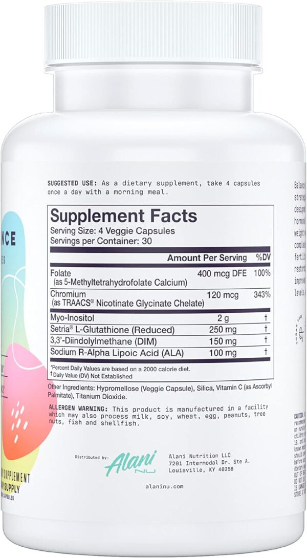 Alani Nu Hormonal Balance, Weight Management Support, Skin Complexion Support, 120 Capsules