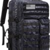 Wotony Tactical Backpack for Men-Military Waterproof Backpack with Multiple Pockets and Tactical Gear for Outdoor Adventures (Camouflage Blue, 19.5 inch-Polyurethane)