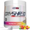 EHP Labs OxyShred Pre Workout Powder - Preworkout Powder with L Glutamine & Acetyl L Carnitine, Energy Boost Drink - Rainbow Candy, 60 Servings