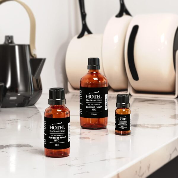 Hotel Diffuser Oil Inspired by The Baccarat Hotel Scent No. 1023 - AirScent Love Affair Essential Oil Blend - 10 mL, 0.34 fl oz Glass Bottle with Dropper Cap for Aromatherapy Diffusers and Humidifiers