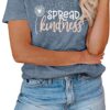 71aEQKHrBOL._AC_SL1500_.jpg Spread Kindness T Shirt for Women Summer Dandelion Graphic Tees Casual Funny Sayings Letter Printed Cute Shirts Tops