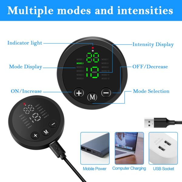 ABS Stimulator, Ab Machine, Abdominal Toning Belt Home Office Fitness Workout Equipment for Abdomen Ab Stimulator for Men and Women Blue
