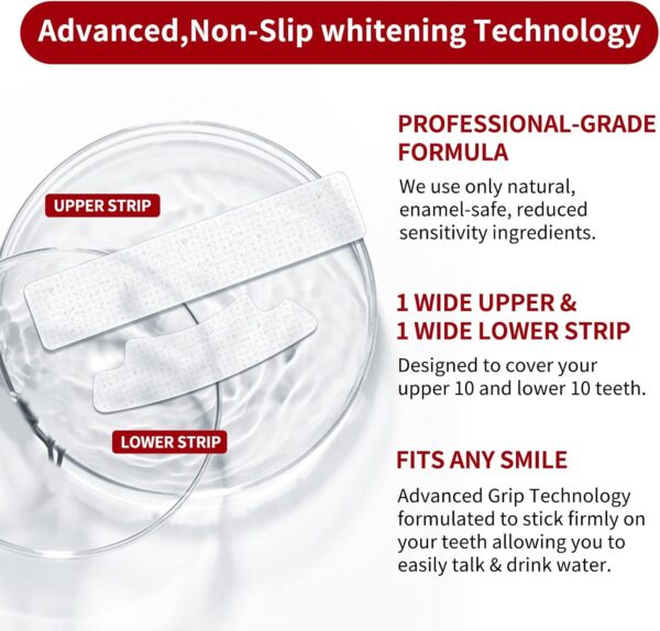 Teeth Whitening Strips for Teeth Sensitive, Professional Teeth Whitening Kit for Coffee Drinker, 28 Teeth Whitener Strips Coconut Flavor, 14 Treatments Easy to Use
