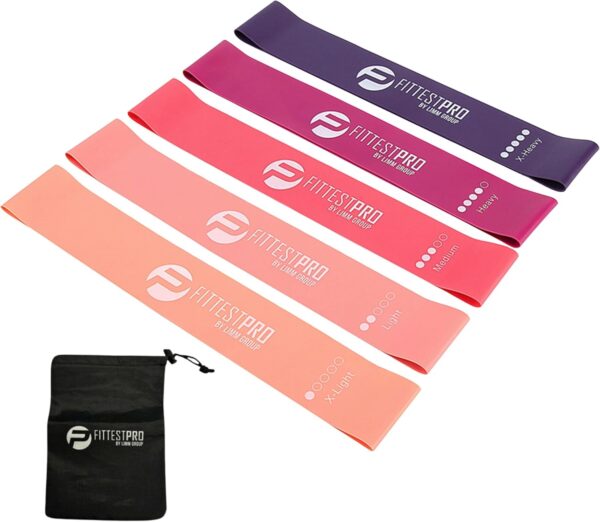 Fittest Pro by Limm Resistance Bands for Legs and Butt, Fabric Exercise Loop Bands Yoga, Pilates, Rehab, Fitness and Home Workout, Strength Bands for Booty
