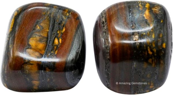 1000+ Carats Iron Tiger Eye Crystal Tumbled Stones Polished Rocks - Natural Gem Stones for Healing - DIY Crystals for Protection