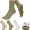 Purplepig 3 Pairs Grip Pilates Socks Non-Slip Yoga Socks for Women Pilates, Pure Barre, Barefoot Workout, Pregnancy, Hospital