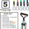 Resistance Bands Set (12pcs), Workout Bands with Handles, Door Anchor, Ankle Straps and Carry Bag, Exercise Bands for Shape Body and Home Workouts