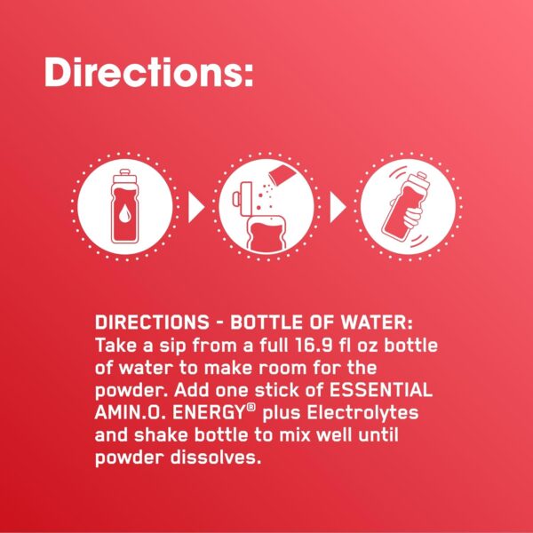 Optimum Nutrition Amino Energy Plus Hydration Packets, On-The-Go Energy Powder Stick Packs, Strawberry Burst, 25 Count