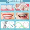 120 Pieces Interdental Brushes Between Teeth, Braces Toothbrush Flossers Cleaner Dental Floss Picks for Teeth Braces Orthodontic Hygiene Cleaning Tools (Bright Colors, Multiple Sizes)