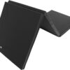 ProsourceFit Tri-Fold Folding Thick Exercise Mat 6’x2’ with Carrying Handles for MMA, Gymnastics Core Workouts, Black
