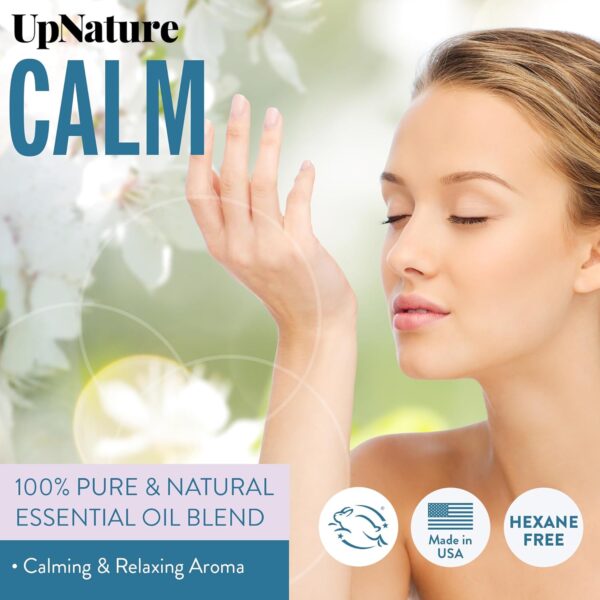 UpNature Calm Essential Oil Roll On - 100% Natural Stress Relief Aromatherapy - Self Care Gifts for Women & Men