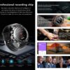 T92 Smart Watch with Earbuds MP3 Bluetooth Headset 3 in 1 1.28 Inch Smartwatch Built-in Wireless Earbuds Speaker Round Fitness Tracker Music Player Health Monitor (Silver)