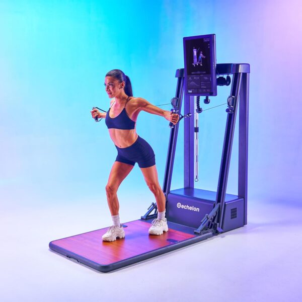 Echelon Strength Home | Home Gym Equipment | Workout Equipment | Strength Training | Exercise Equipment | WiFi Enabled HD Touchscreen | Upto 132 lbs Arm Weight Capacity | 4 Interchangeable Accessories