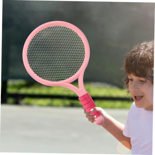 2pcs Pink Cartoon Tennis Racket for Outdoor Fitness Equipment for Fun Racquet for Playing and Engaging Activities Lightweight and Colorful Design