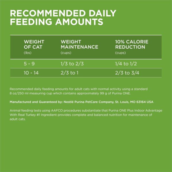 PURINA ONE Natural, Low Fat, Weight Control, Indoor Dry Cat Food, +Plus Indoor Advantage - 16 lb. Bag