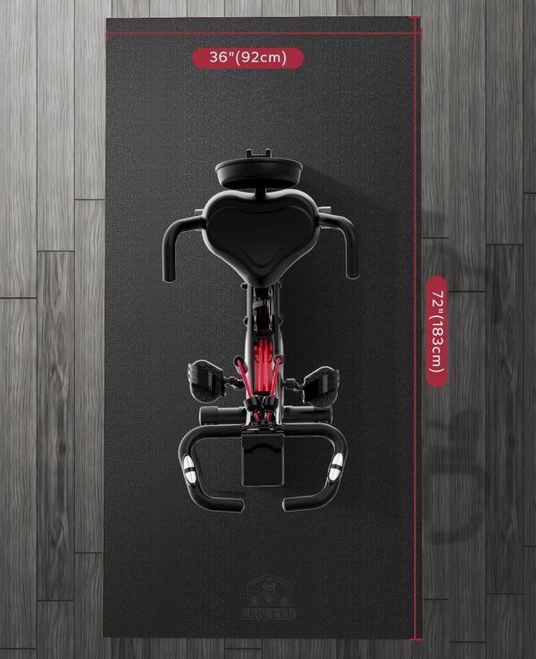 71atZO9Ya4L._AC_SL1500_.jpg HAPBEAR 2.5x5/3x6/3x7ft Exercise Equipment Mat, Treadmill, Elliptical, Rowing Machine, Peloton Bike Mat for Hardwood Floors, Carpet - Weight Bench Pad Fitness Gym Equipment Mat