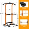DlandHome Pull Up Bar, Power Tower Dip Bar, Pull Up Bar Free Standing with 10 Levels Adjustable Height for Home Gym Workout Equipment, Strength Training Fitness