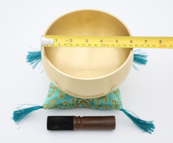 Tibetan Singing Bowl Set, Golden Master Bell Metal Grade, 6 Inches Pure Tone, Very Easy to Sing for Meditation Sound Chakra Yoga Healing, The Be Quiet Bowl by Circle Up (Mallet & Cushion Included)