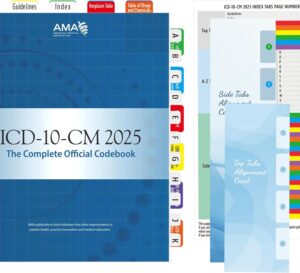 Index Tabs for ICD-10-CM 2025 The Complete Official Codebook - Easy Navigation for Medical Coding Books (for AMA Version)