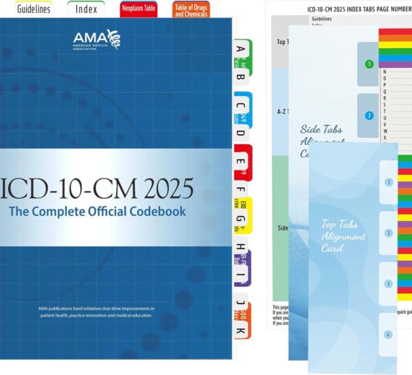Index Tabs for ICD-10-CM 2025 The Complete Official Codebook - Easy Navigation for Medical Coding Books (for AMA Version)