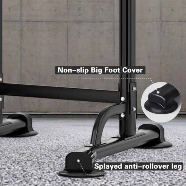 soges Power Tower Pull Up Bar Station, Free Standing Pull Up Rack Dip Station for Home Gym, Height Adjustable Home Strength Training Fitness Workout Equipment