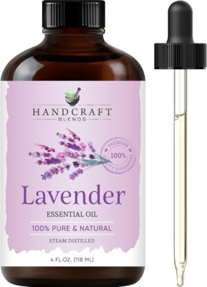 Lavender Essential Oil - Huge 4 Fl Oz - 100% Pure and Natural - Premium Grade Essential Oil for Diffuser and Aromatherapy