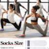 Sintege 6 Pairs Pilates Socks Yoga Socks with Grips for Women Non Slip Barefoot Workout Crew for Pregnant Ballet Dance
