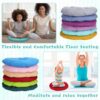 24 Pcs Round Floor Cushions Floor Pillows Meditation Seat Pillows Flexible Seating for Adults Kids 12 Colors Chair Cushions for Classroom, Nursery, Living Room, Yoga (Multi Color,Medium 15.7 Inch)