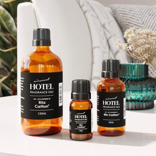 Hotel Diffuser Oil Inspired by The Ritz Carlton Hotel Scent - AirScent No. 1014 Fragrance Oil Blend - 10 mL, 0.34 fl oz Glass Bottle with Dropper Cap for Aromatherapy Diffusers and Humidifiers
