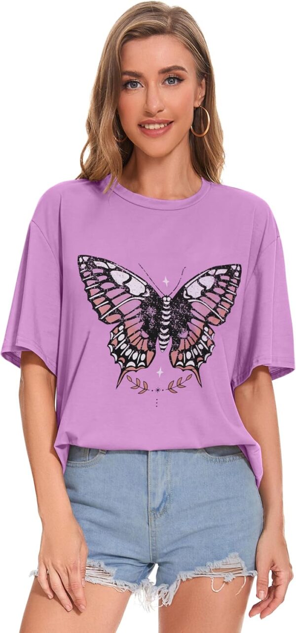 Womens Oversized Tshirt Graphic Tees Crew Neck Summer Short Sleeve Loose Fit Tops